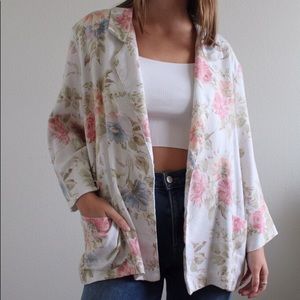vintage floral blazer